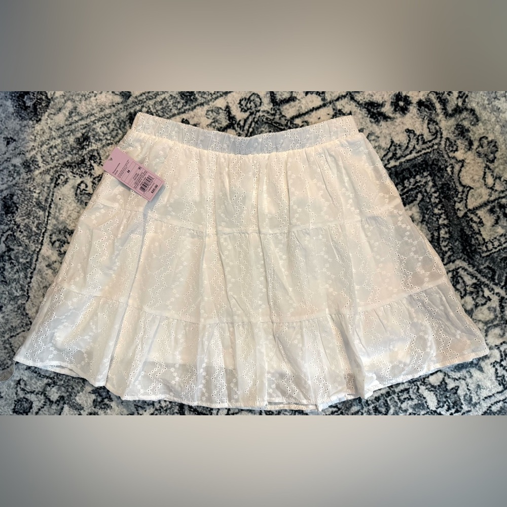 Wild Fable White Eyelet Mini Skirt
